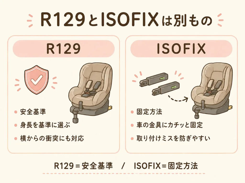 R129とISOFIXは別もの