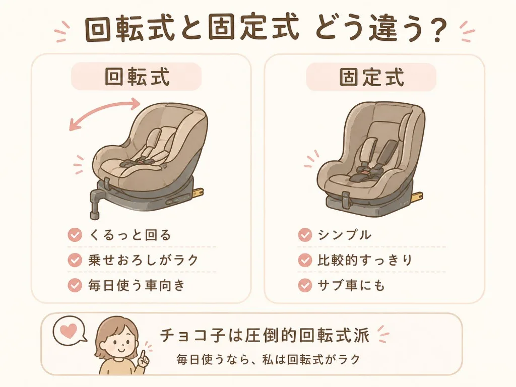 回転式と固定式 どう違う?