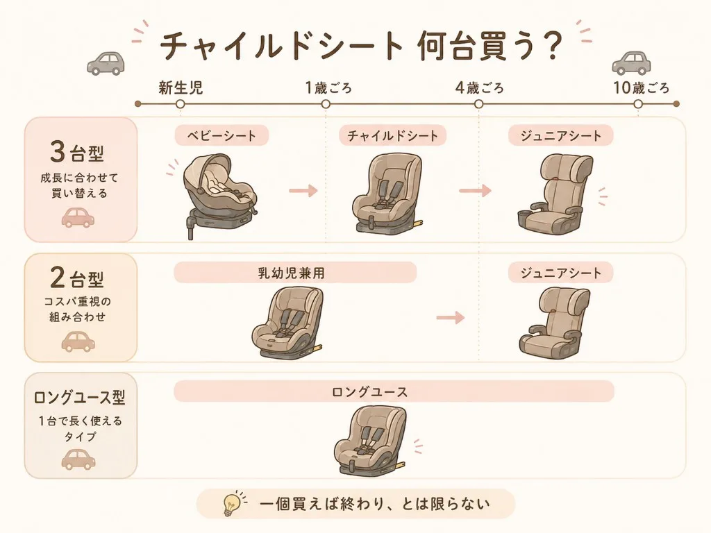 チャイルドシート 何台買う?