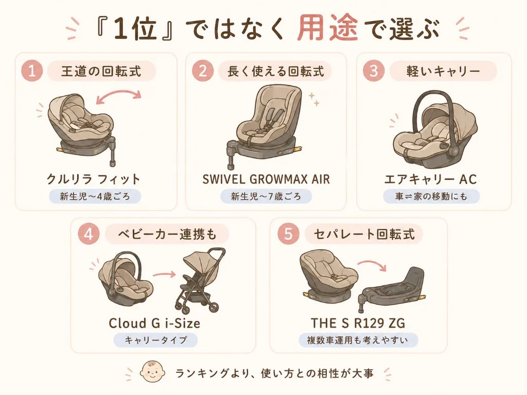 「1位」ではなく用途で選ぶ